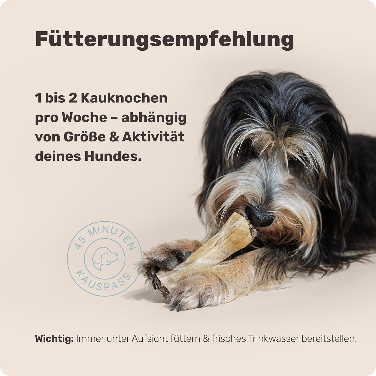 Mammaly Relax Bone Kauknochen 12 cm Rinderhaut Kamille Lavendel