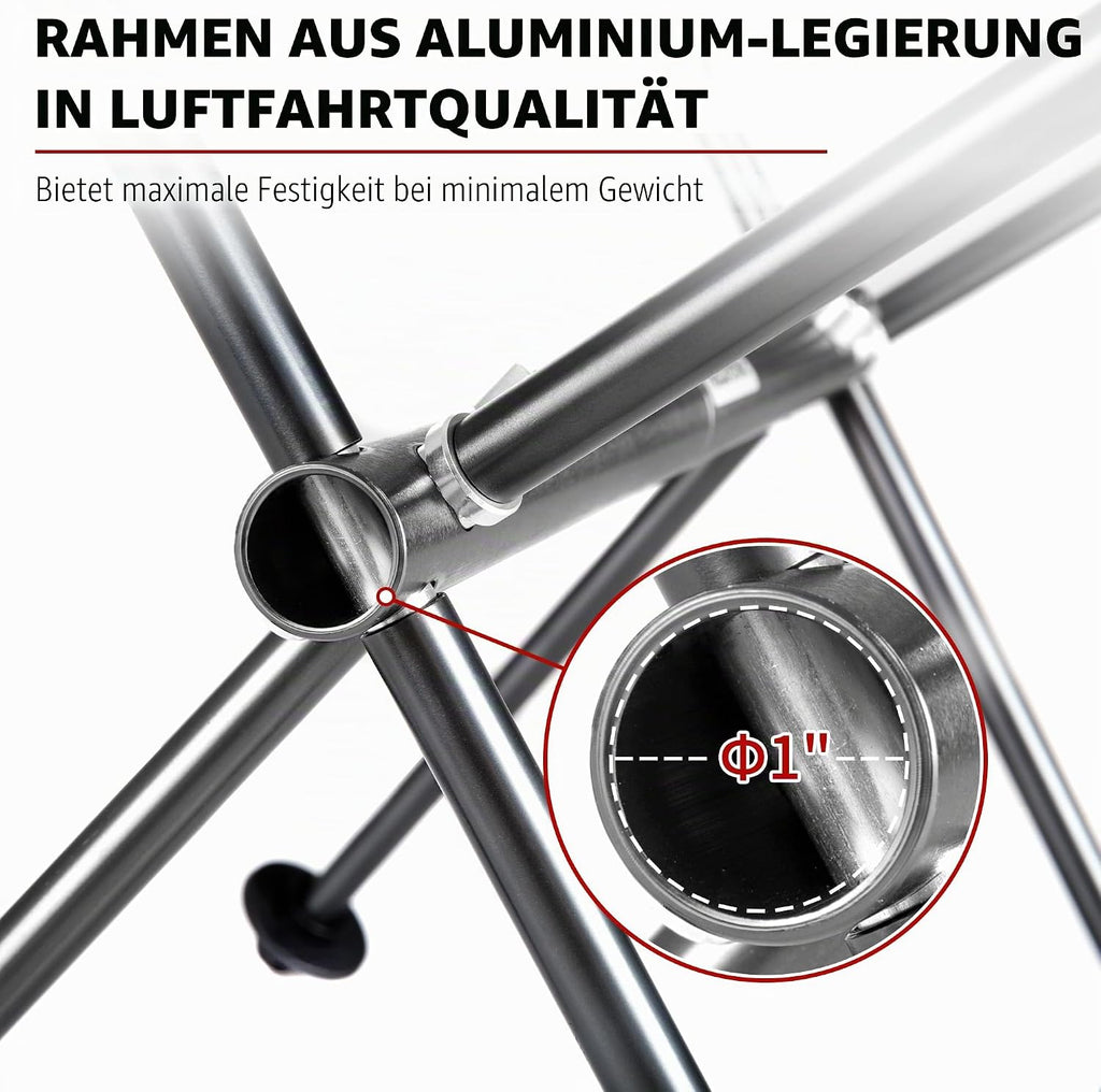 Naturehike Campingstuhl Ultraleicht klappbar bis, Schwarz