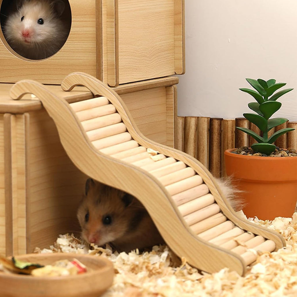 Hamster Klettertreppe Holz 21x8,5 cm Spielzeug Käfigzubehör