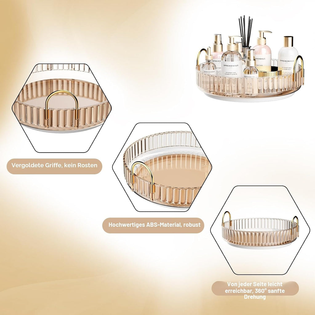 Make-up Organizer 360° drehbar transparent 1 Ebene Kosmetik Aufbewahrung