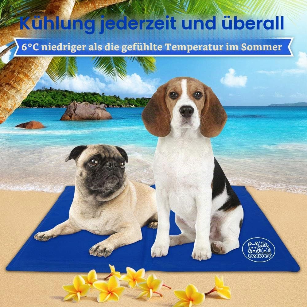 Selbstkuehlende Kuehlmatte fuer Hunde Katzen Groesse M 1cm rutschfest
