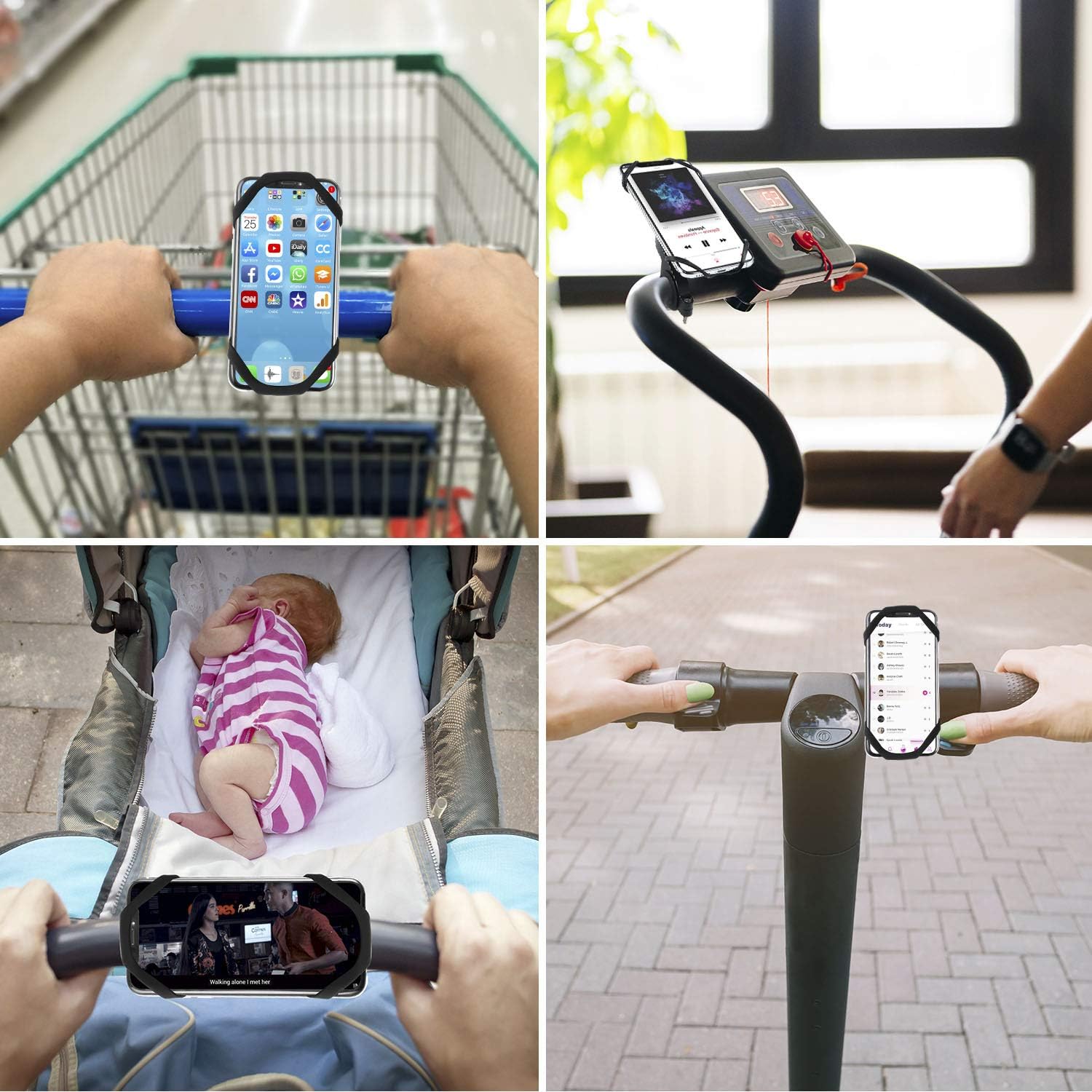 Universal Silikon Fahrrad Handyhalterung 360° drehbar Lenkerhalter