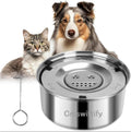 3 L Edelstahl Antischling Napf fuer Hunde Reise Slow Feeder Mittelgrosses