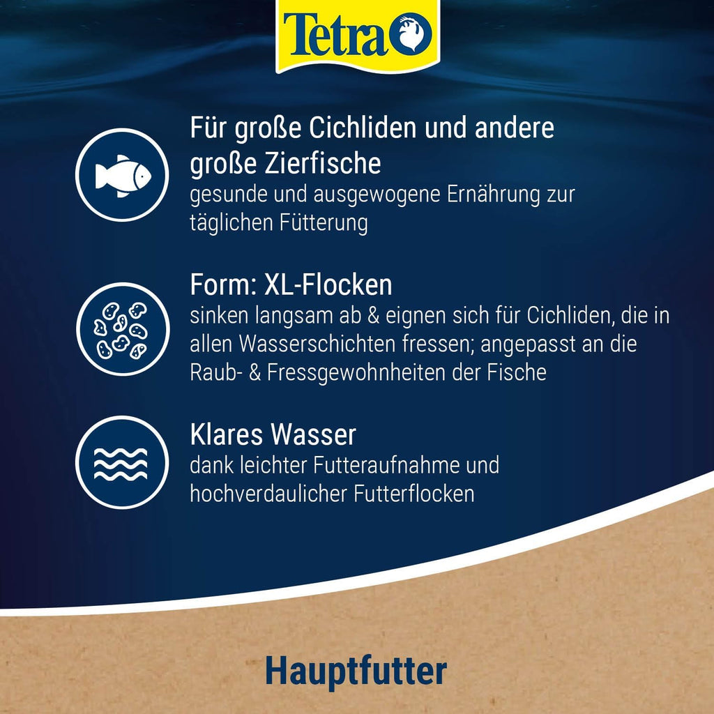 Tetra Cichlid XL Flakes Fischfutter grosse Flocken fuer Cichliden