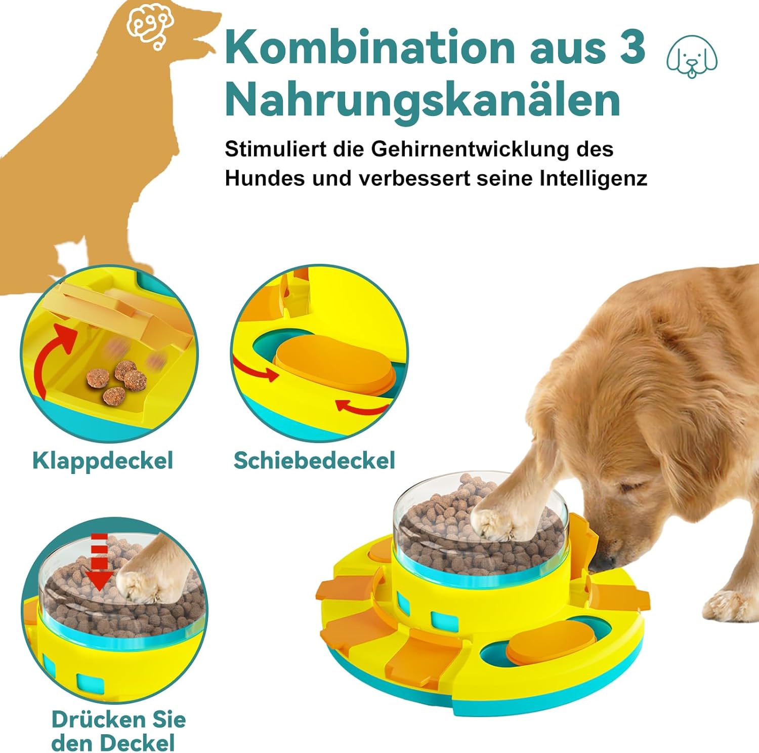 Intelligenzspielzeug fuer Hunde Groesse S‑M‑L Stufe 2 (mittel)