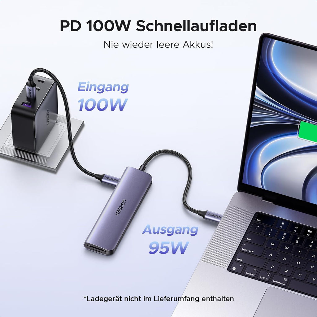 UGREEN Revodok USB-C Hub mit HDMI 4K, PD 100W, SD Kartenleser