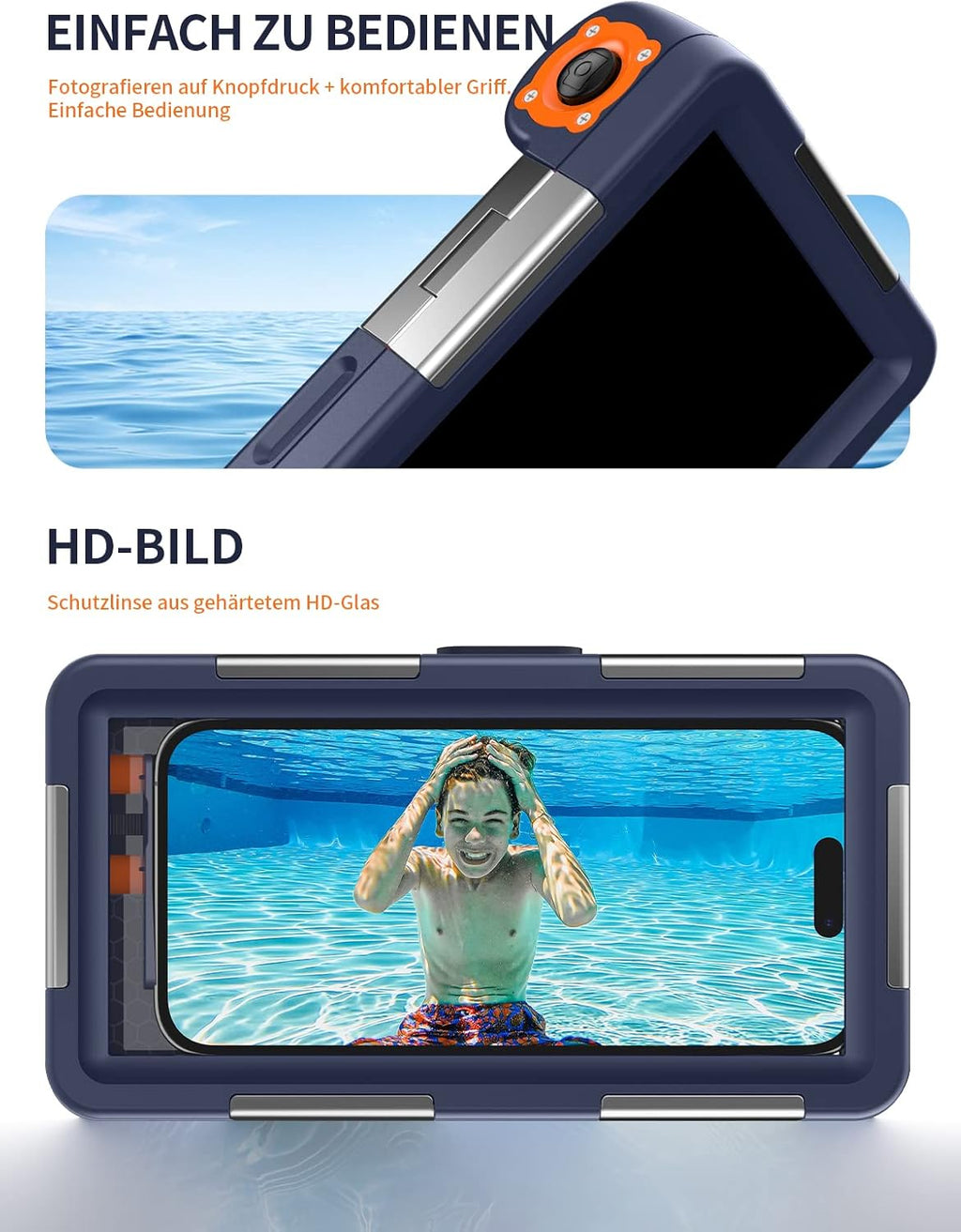 Lanhiem Wasserdichte IPX8 Handytasche bis 15m fuer iPhone Samsung Huawei Xiaomi R