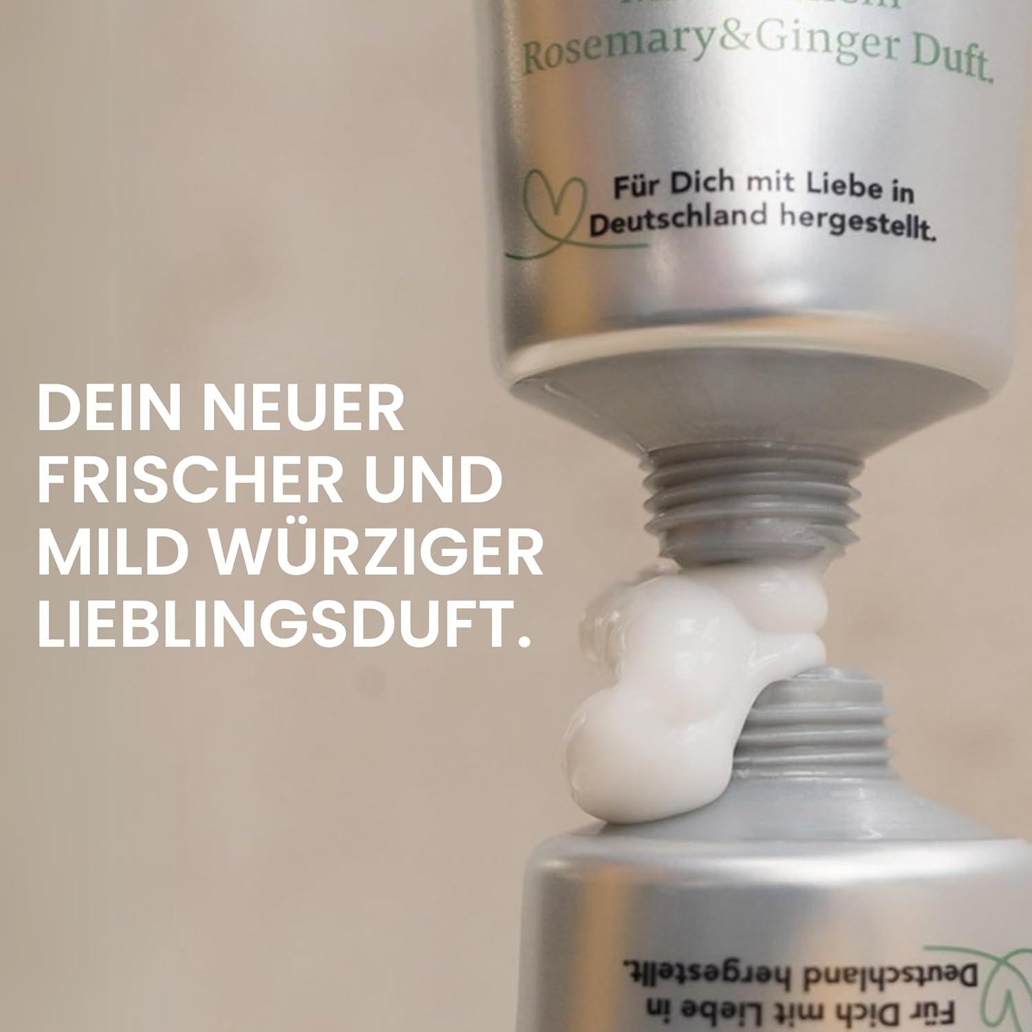 Jean & Len Handcreme Rosemary Ginger Urea vegan fuer trockene Haende