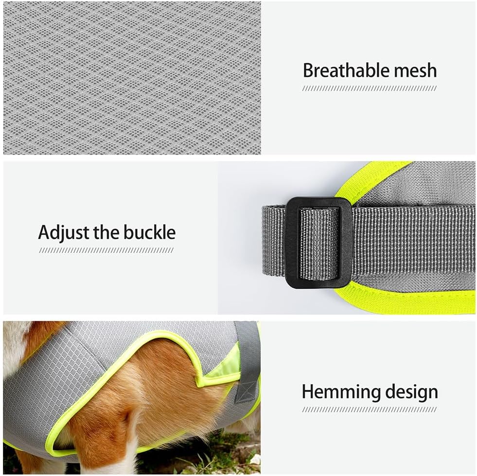 Hunde Kuehlweste S-XL mit verstellbarer Schnalle fuer Jagd Training Camping