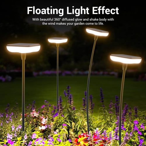 4er LED Solarlampen fuer Garten Aussen IP65 34 lm Warmweiss 1000mAh Wasserdicht
