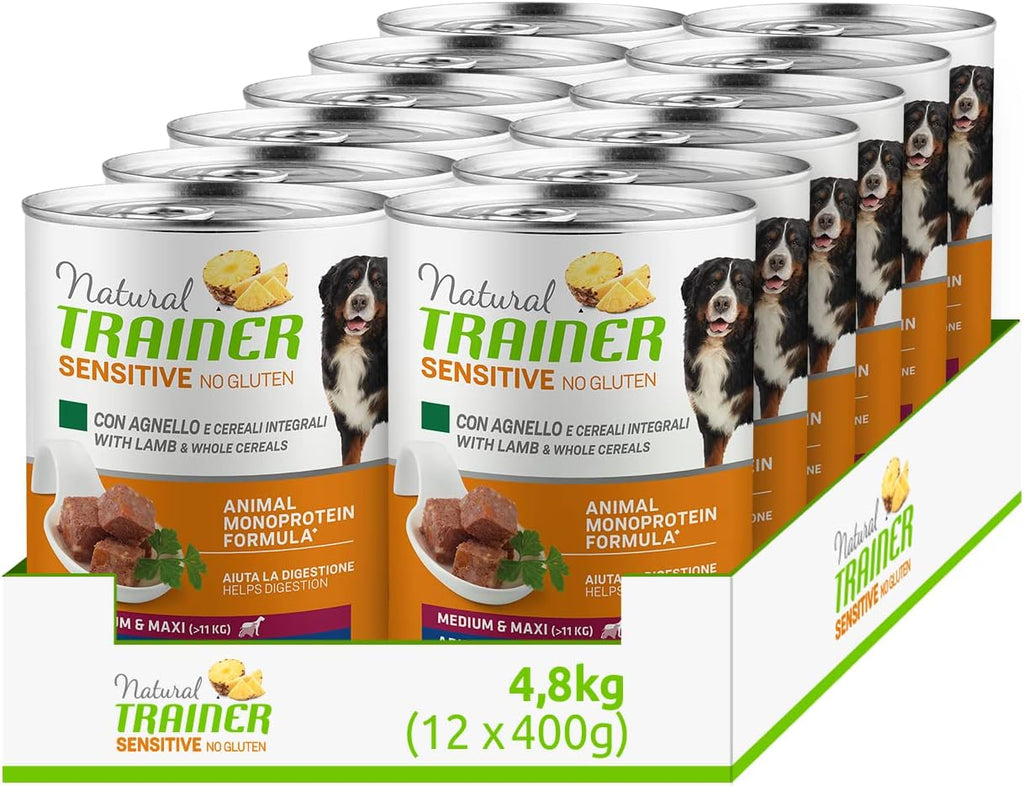 Natural Trainer Sensitive Medium Maxi Hundetrockenfutter Lamm & Vollkorn, versch