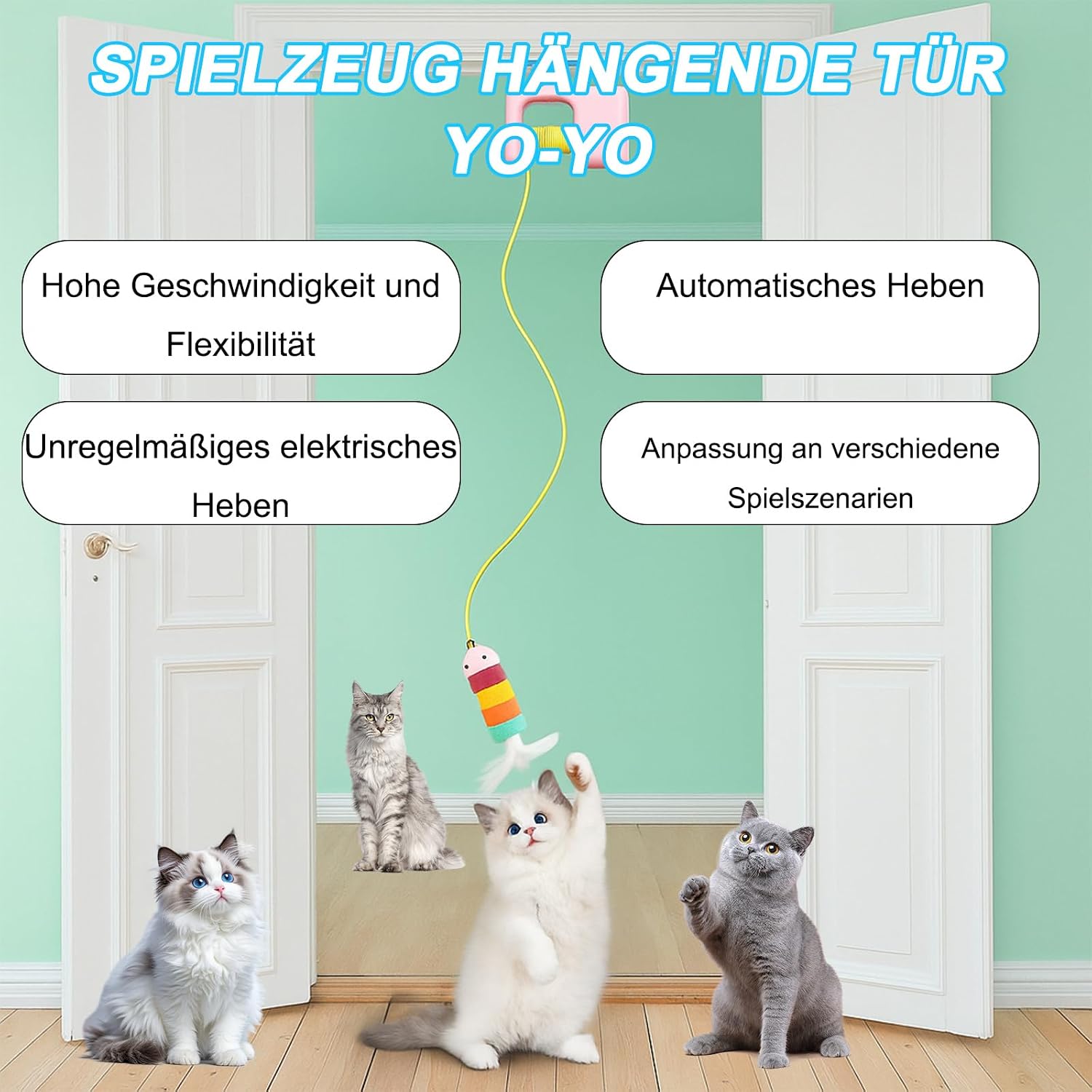 Katze Katzenspielzeug Türrahmen Hängend Interaktiv Plüsch 1 Stück
