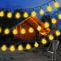 Ollny Solar Lichterkette Aussen 5 m 30 LED IP65 warmweiss 8 Modi fuer Garten