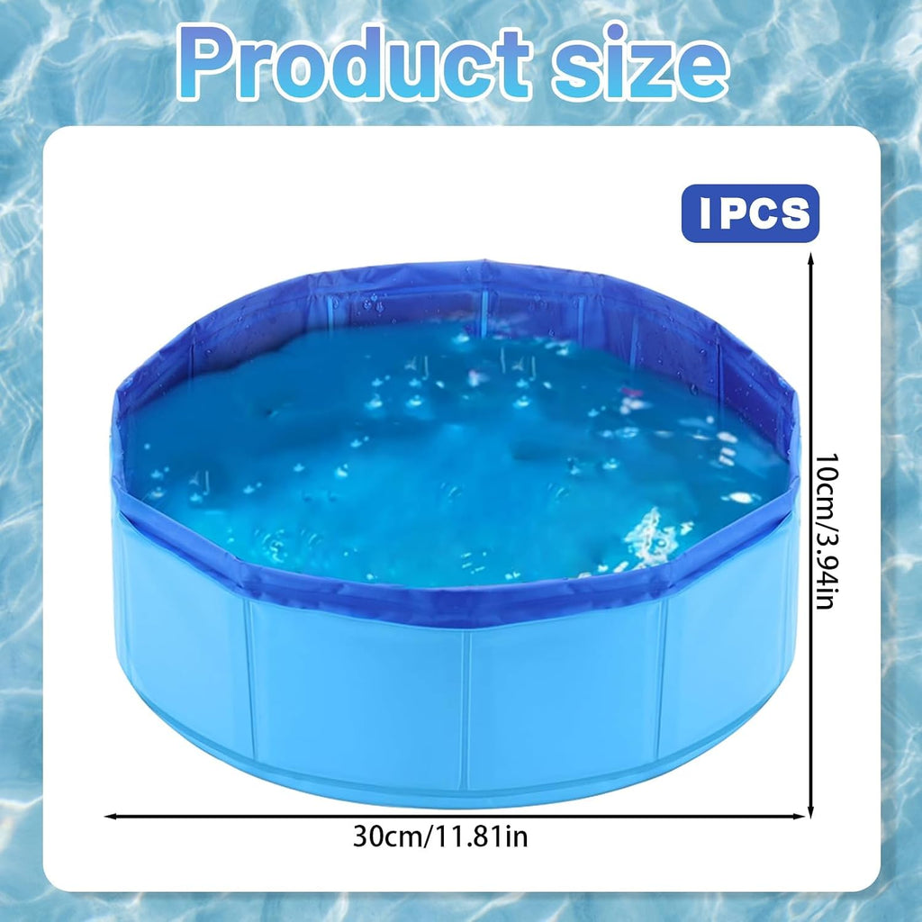 Katzenpool 30×10 cm rutschfester Mini-Pool fuer Katzen und Hunde Blau