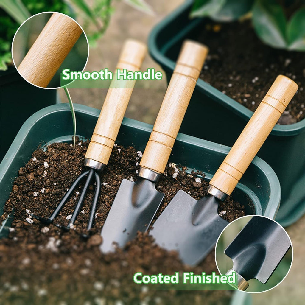 6-teiliges Mini Gartenwerkzeug-Set fuer Zimmerpflanzen und Sukkulenten