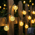 AGOTD Solar Lichterkette aussen 40 LED Kristallkugeln IP65 8 Modi Warmweiss