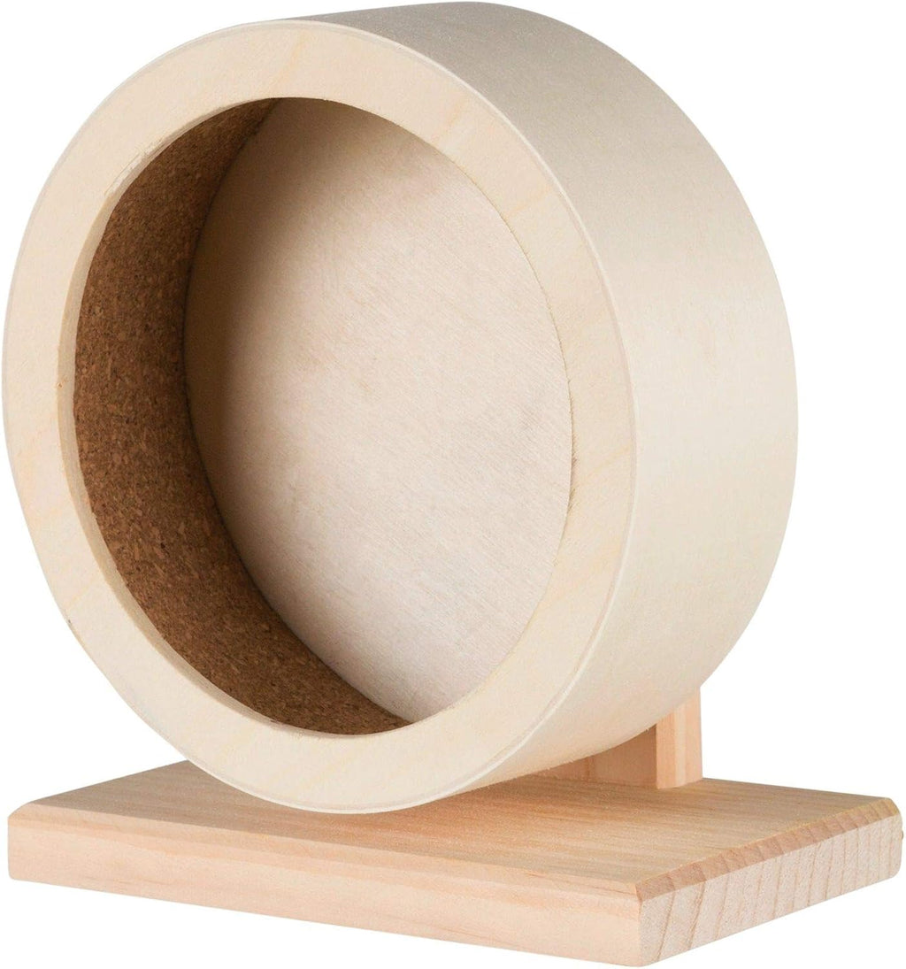 Trixie Hamsterlaufrad Holz ø28cm geschlossene Korklaufflaeche leise 15cm-28cm