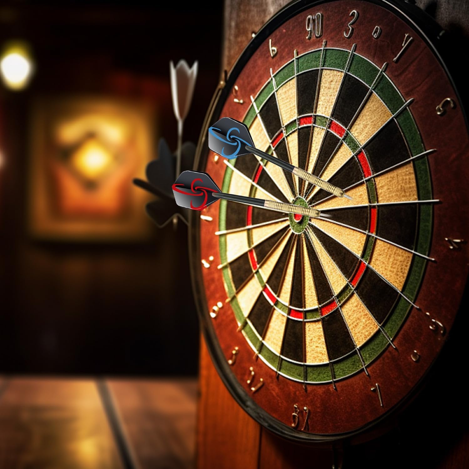 Steeldarts Dartpfeile Metallspitze 6 Stueck Set fuer Anfaenger Hobby