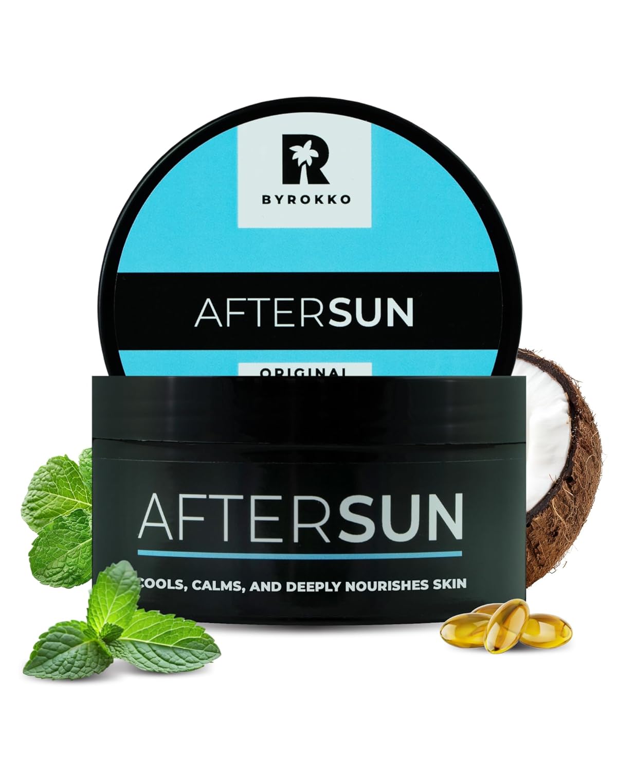BYROKKO After Sun Creme 195 ml mit Menthol Mangobutter Vitamin E vegan
