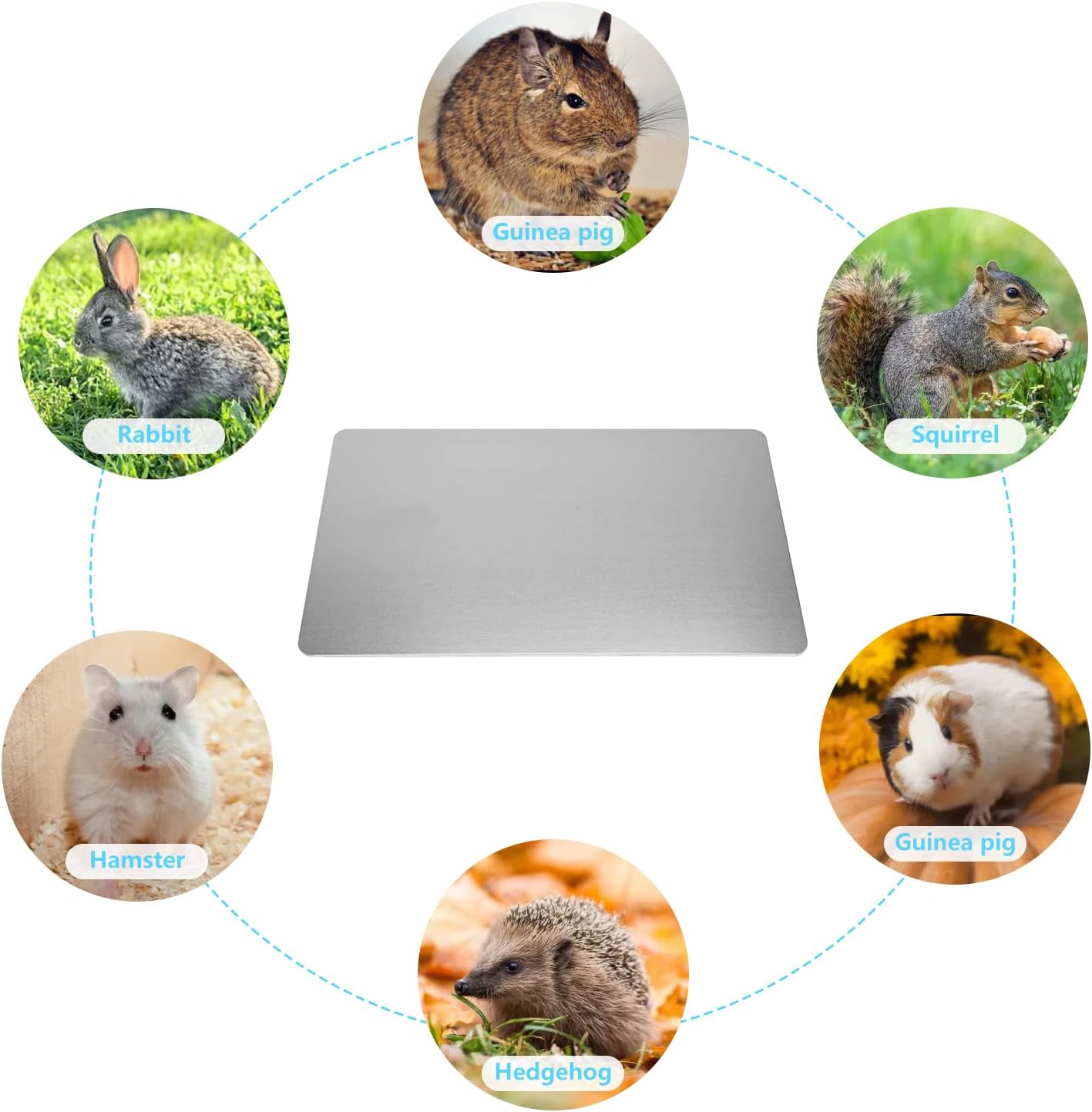 Hileyu Kuehlmatte 30x20 cm fuer Kleintiere Kaninchen Meerschweinchen Hamster Katze