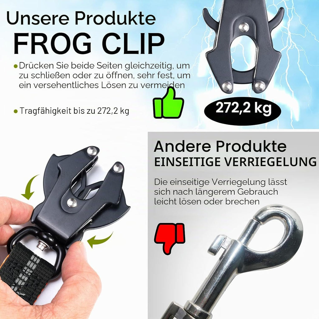 Taktische Hundeleine 1,2-1,8 m mit Schnellverschlusskarabiner reflektierend