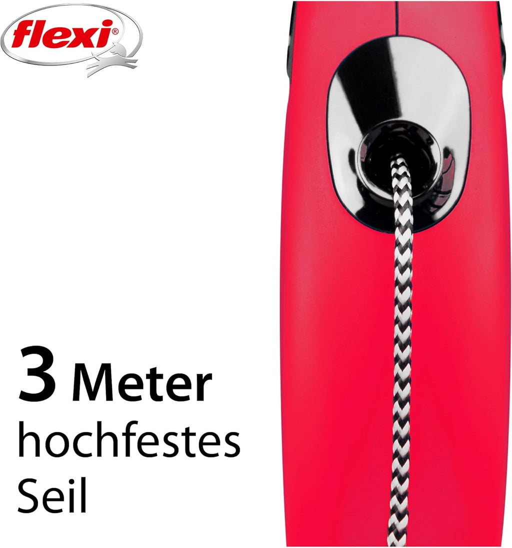 flexi CAT Seil 3 m schwarz Roll-Leine fuer Katzen bis, Mini-Taschenformat