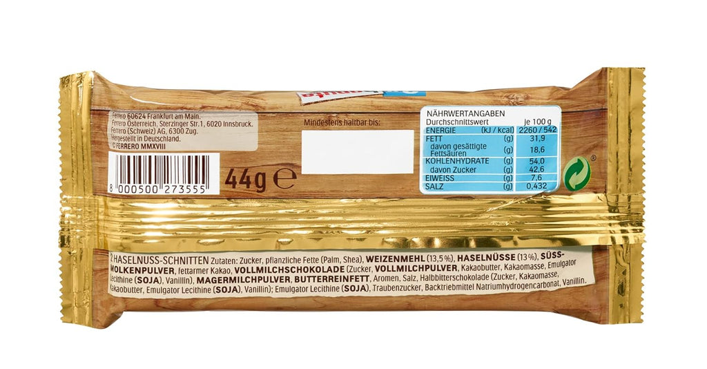 Hanuta 18 x Haselnuss-Schnitten mit knusprigen Waffeln
