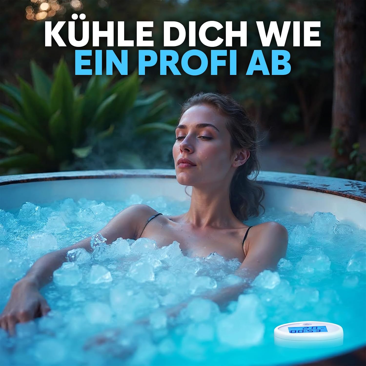 Schwimmendes Poolthermometer wasserdicht mit Timer fuer Pool Spa Whirlpool