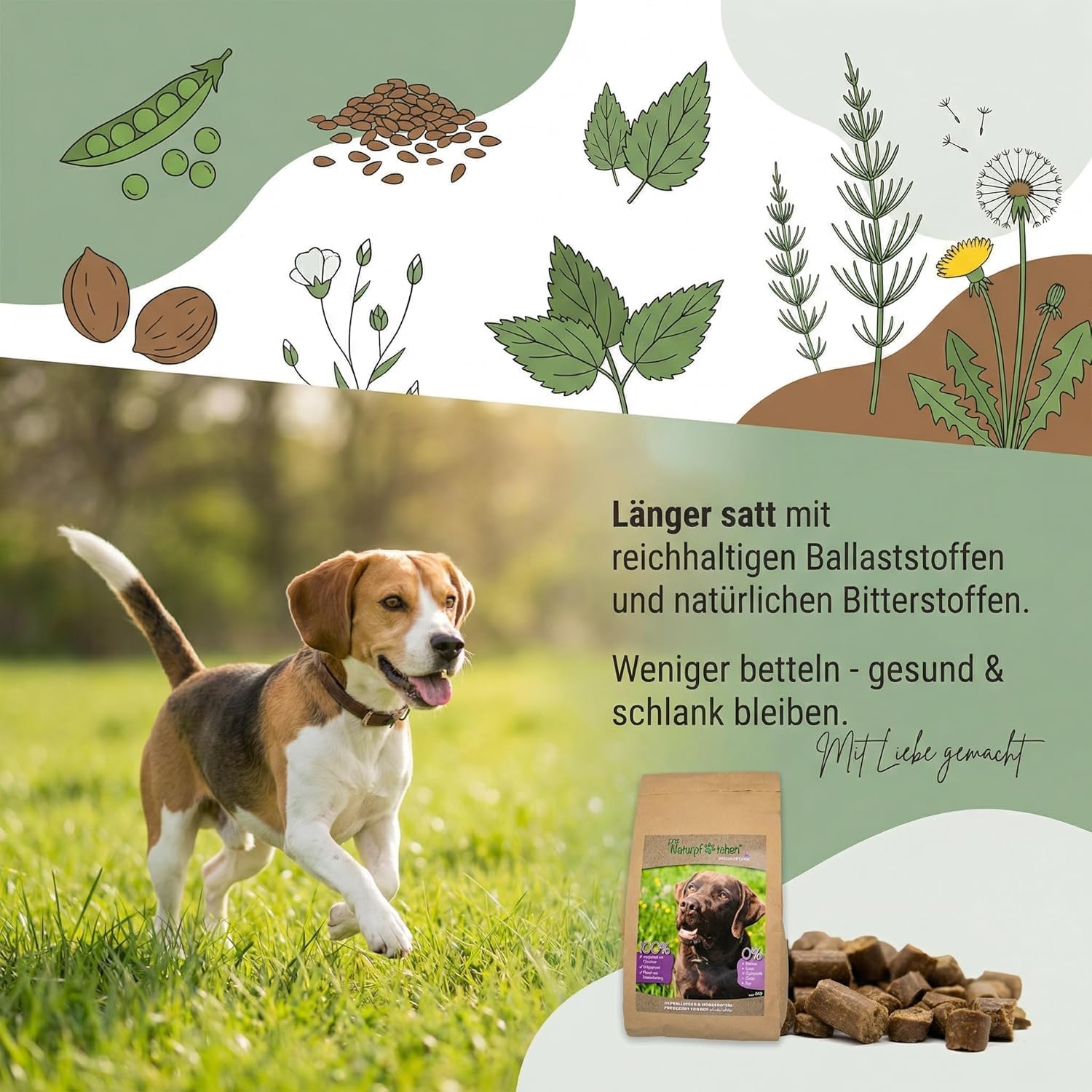 Markus-Muehle NaturNah Hundefutter kaltgepresst mit Huhn und Wild