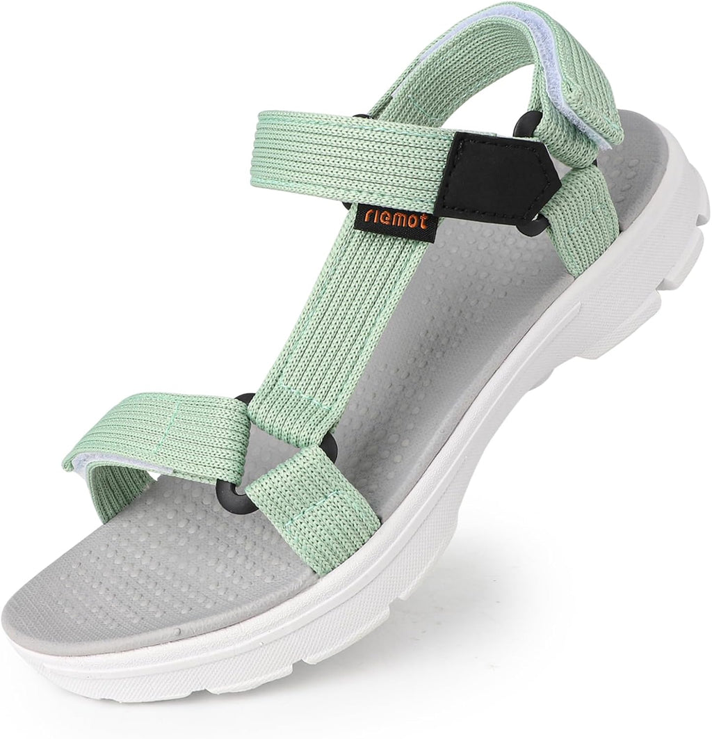 riemot Damen Trekkingsandalen Sommer Outdoor Bequeme Sportsandalen