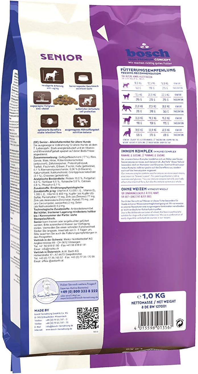 Bosch Senior Hundefutter Trockenfutter fuer aeltere Hunde