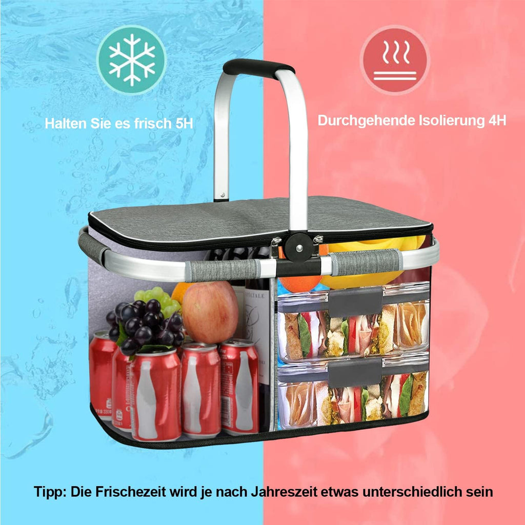 faltbare isolierte Kuehltasche wasserdicht fuer Camping Picknick
