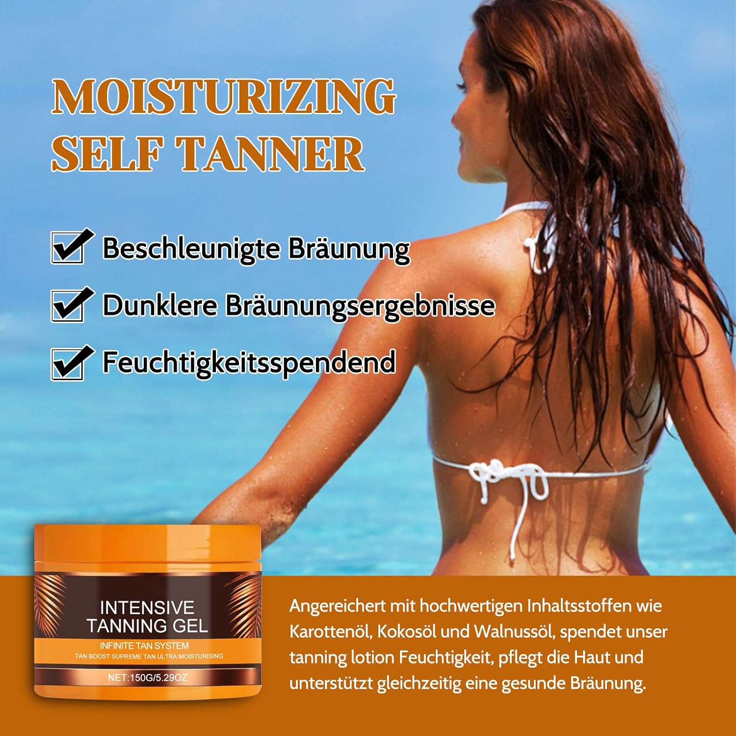 Shefave Intensiv Braeunungsgel Karottenoel Selbstbraeuner 150g