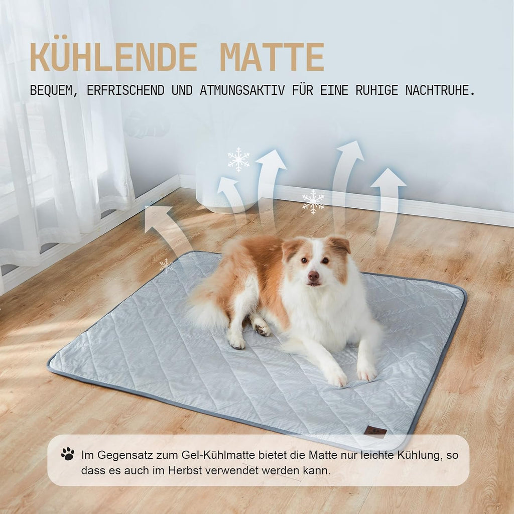 Kuehldecke fuer Hunde 60×47 cm wasserdicht doppelseitig kuehlend plueschig 47cm-127c