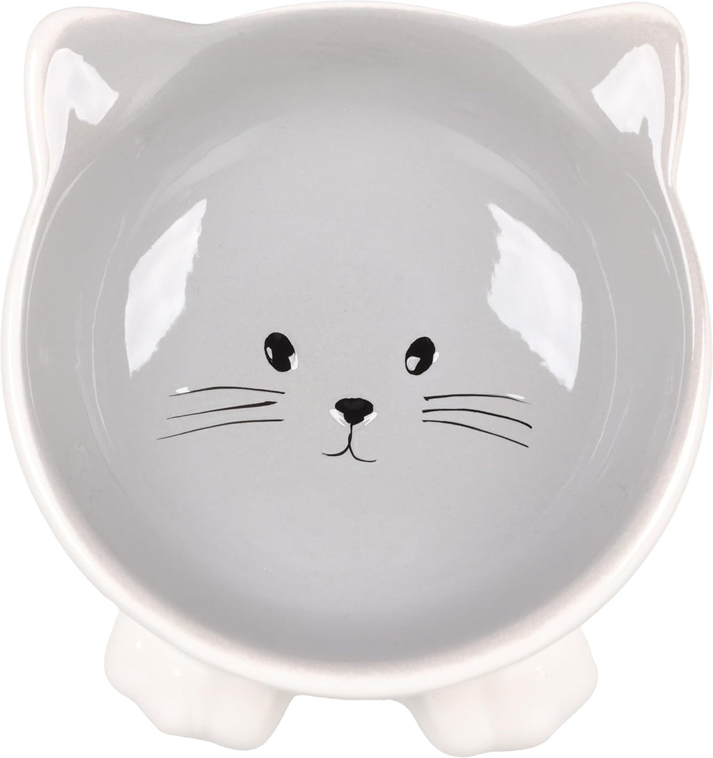 Katzennapf Keramik 125 ml Ø13,8 cm Futterschale Katze Grau