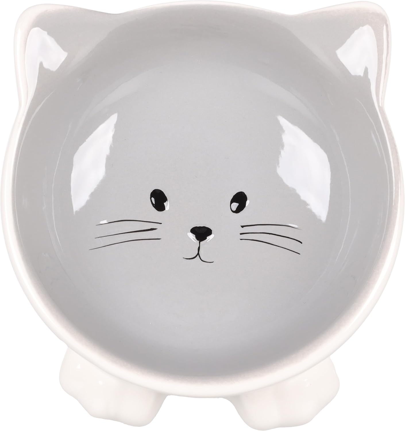 Katzennapf Keramik 125 ml Ø13,8 cm Futterschale Katze Grau