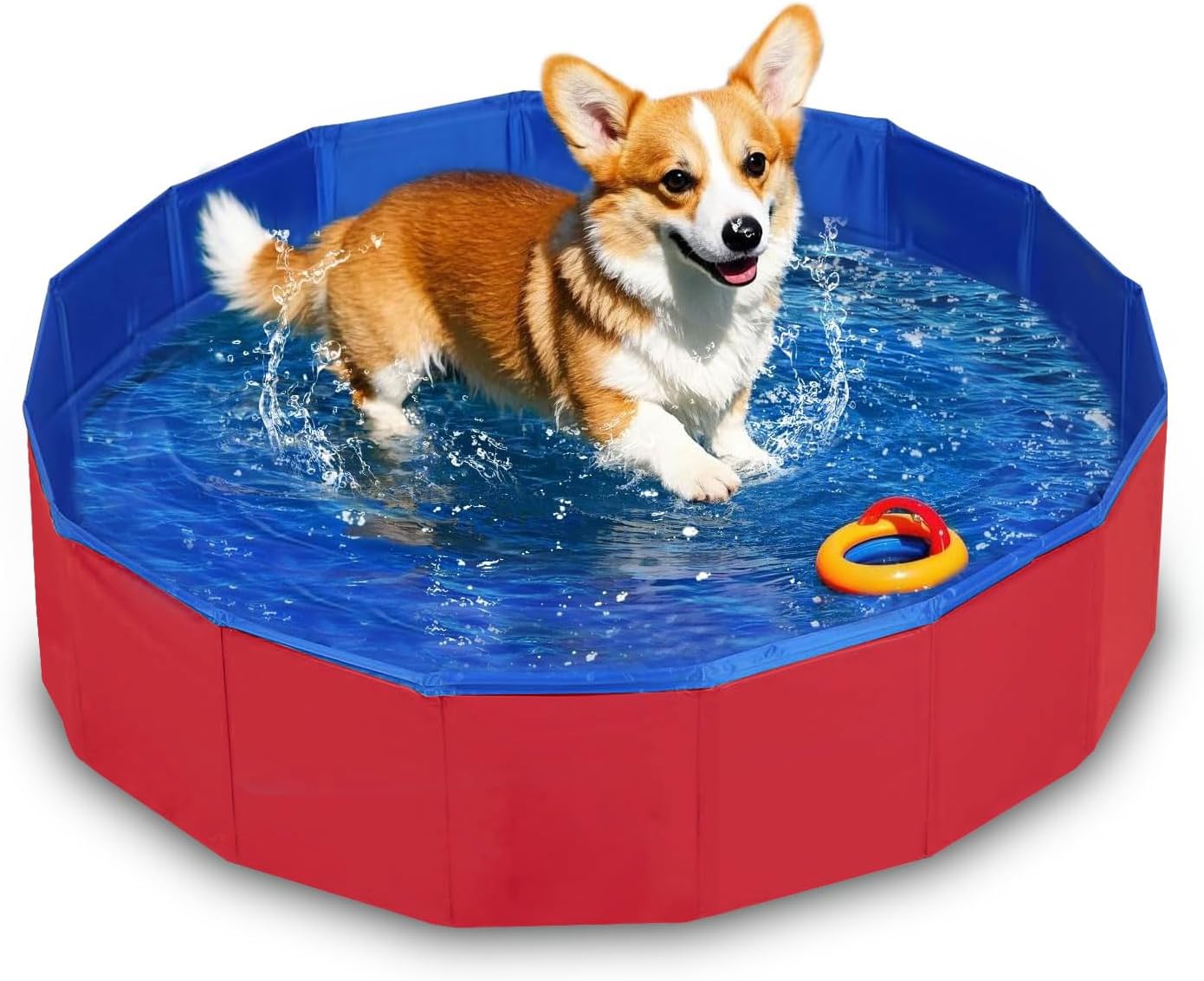 Hundepool faltbar 50×50×10 cm kratzfest Planschbecken fuer Welpe Katze