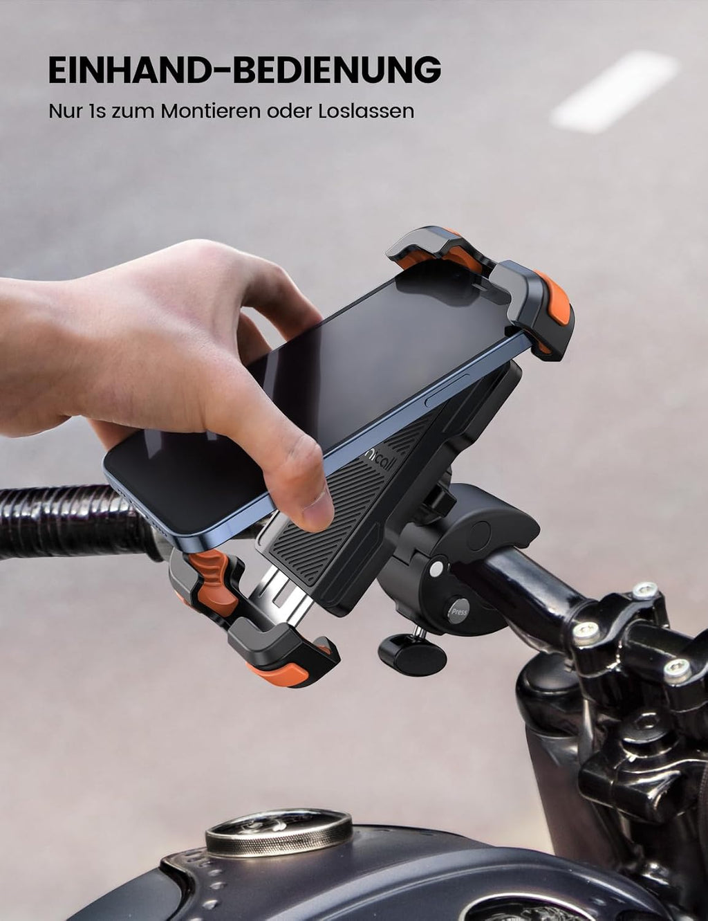 Universal 360° Lenkerhalterung Motorrad Fahrrad Smartphone Halter