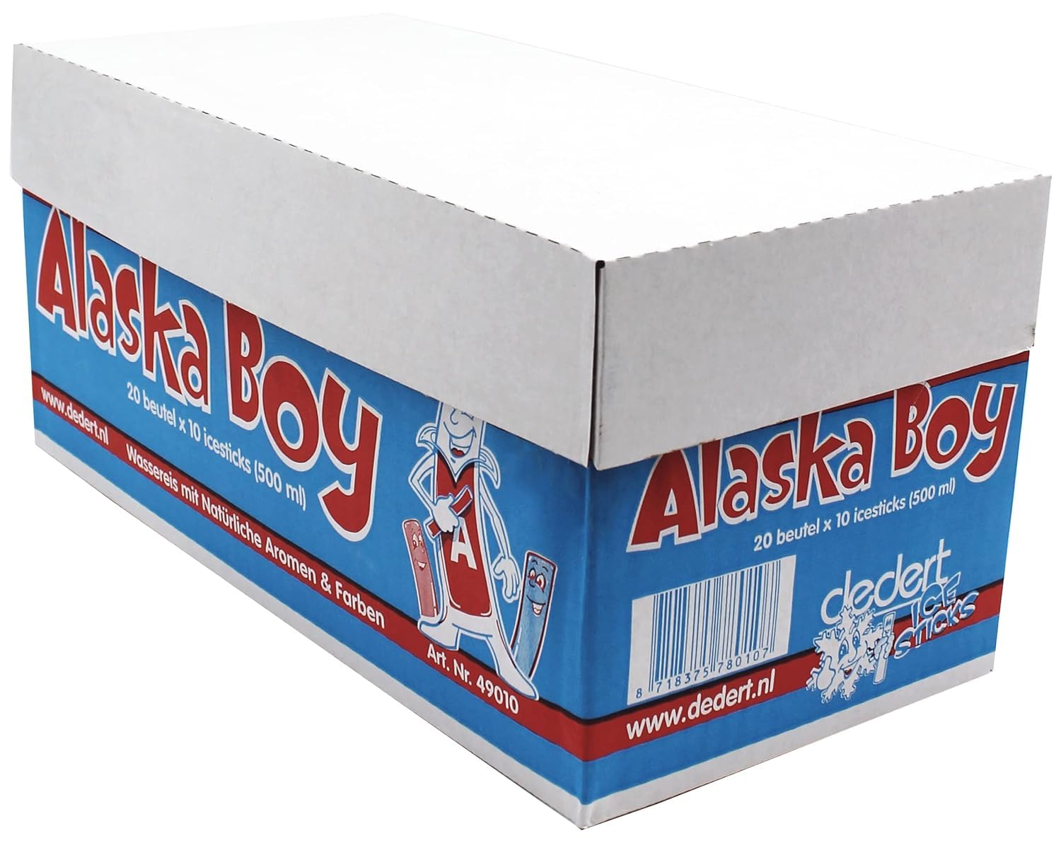 Alaska Boy Icesticks 200×50ml Wassereis - 5 Sorten - vegan & glutenfrei
