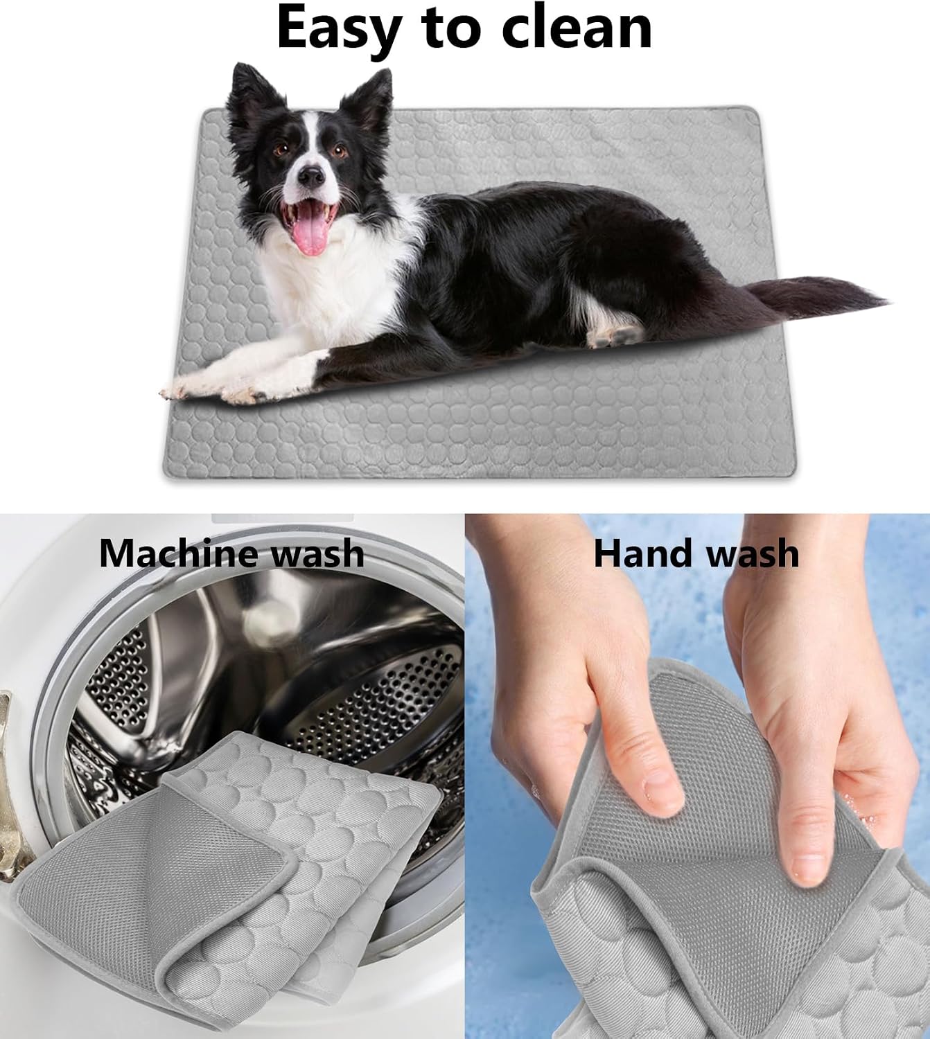 Kuehlmatte fuer Hund und Katze 70x100 cm Waschbar Dunkelbraun selbstkuehlend