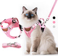 Katzengeschirr verstellbar mit Leine S-L, ausbruchsicher, reflektierend, atmungs