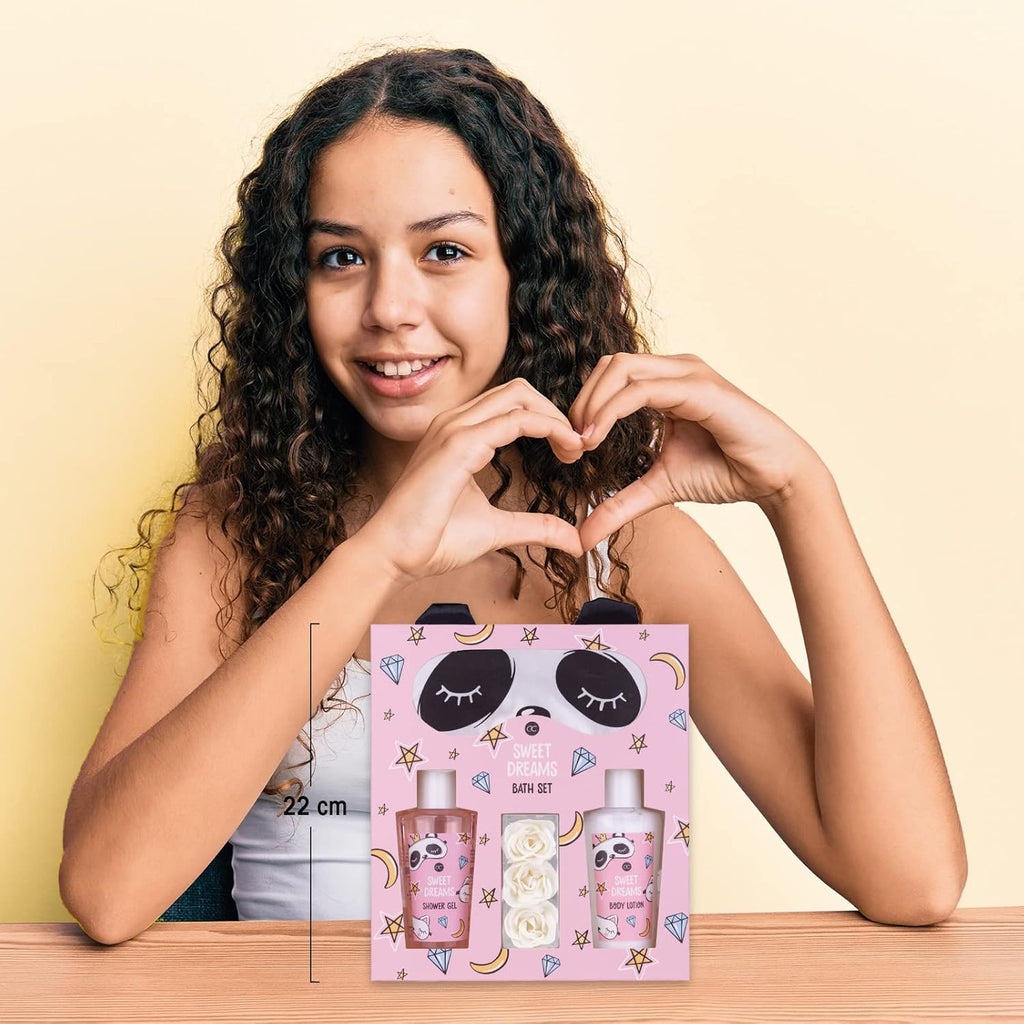 Accentra Sweet Dreams Geschenkset Frauen Schlafmaske Panda Wellness Beauty Set