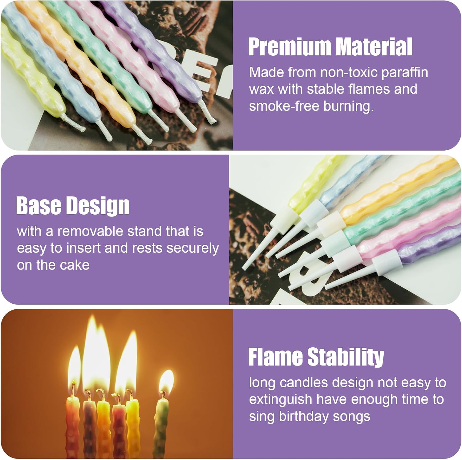 24× Geburtstagskerzen Bunt Spiral Kerzen Fuer Torte Geburtstag Jubilaeum