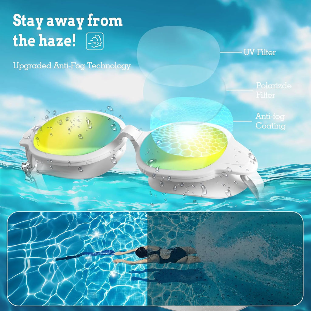 Schwimmbrille Unisex Einstellbar Anti-Fog UV-Schutz Wasserdicht
