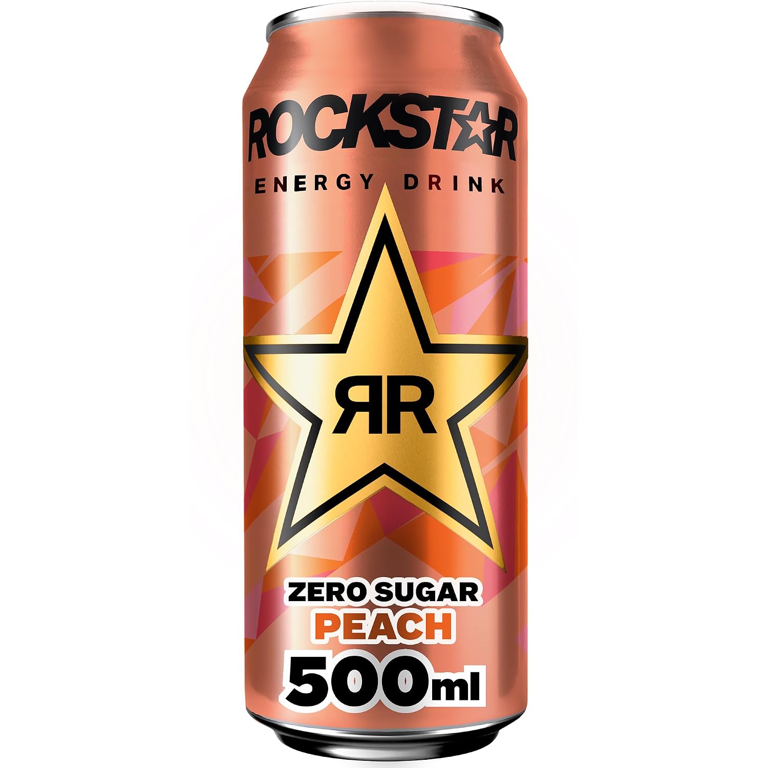 Rockstar Energy Drink Peach Zero Sugar 12x500ml