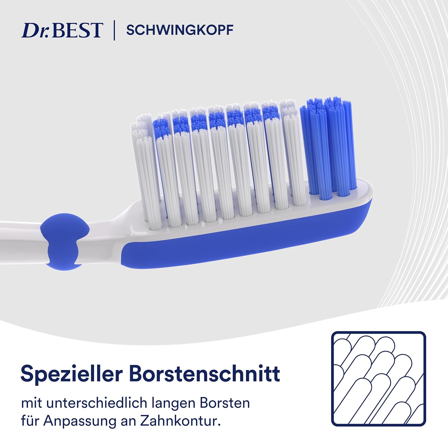 Dr. Best Schwingkopf Zahnbuerste mittel Vorteilspack Ersatzbuerste