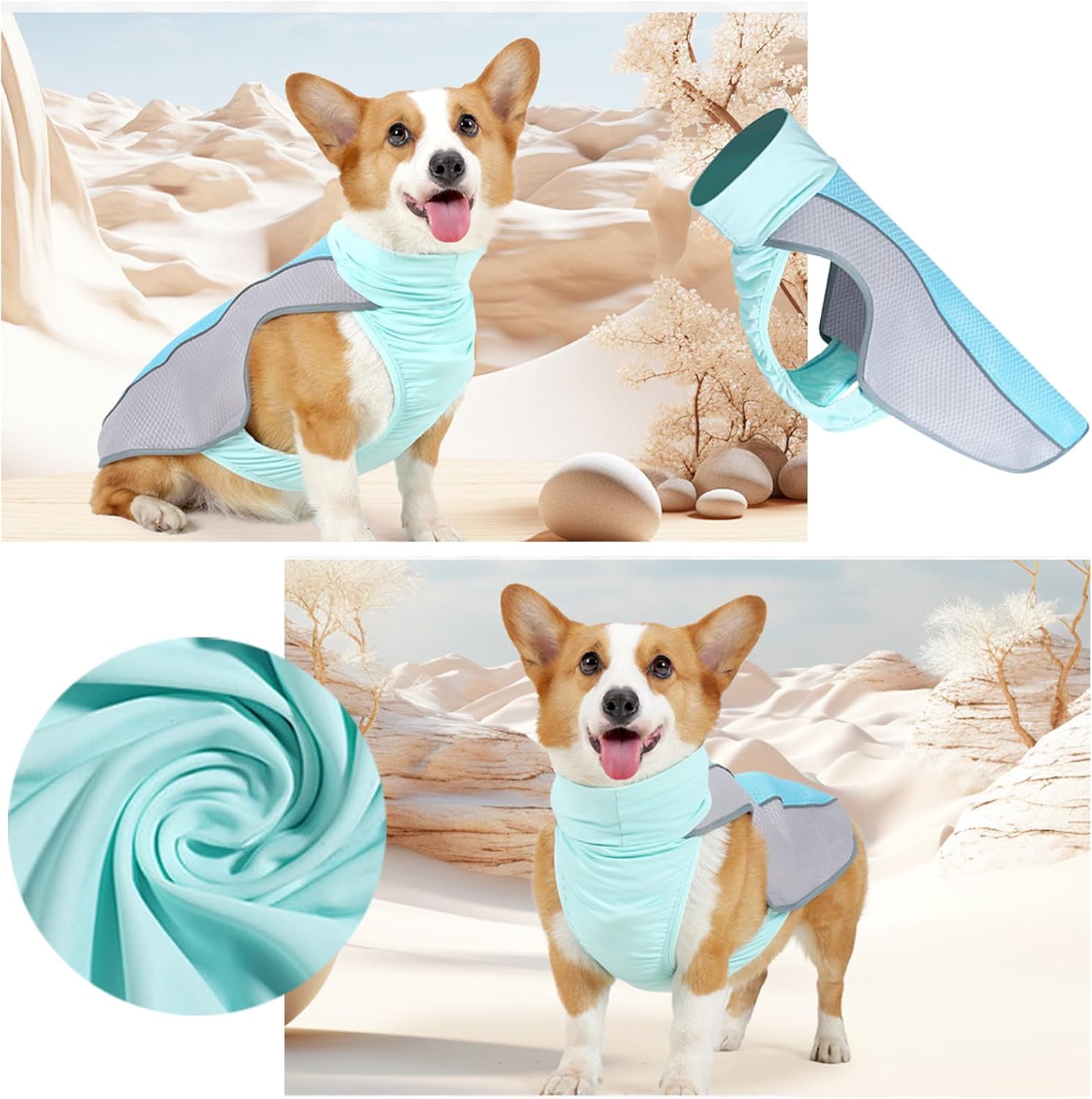 TYXHXTF Hundekuehlweste Sommer Kuehljacke fuer Wandern und Training