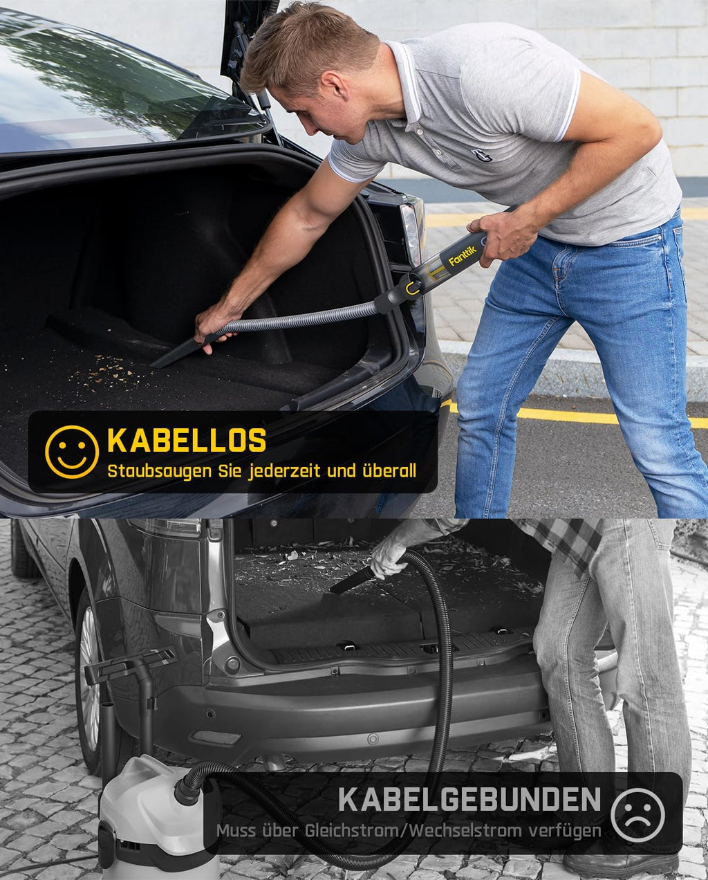 Fanttik Slim V8 APEX Akku-Autostaubsauger 4-in-1 19000 Pa 2 Modi Schwarz