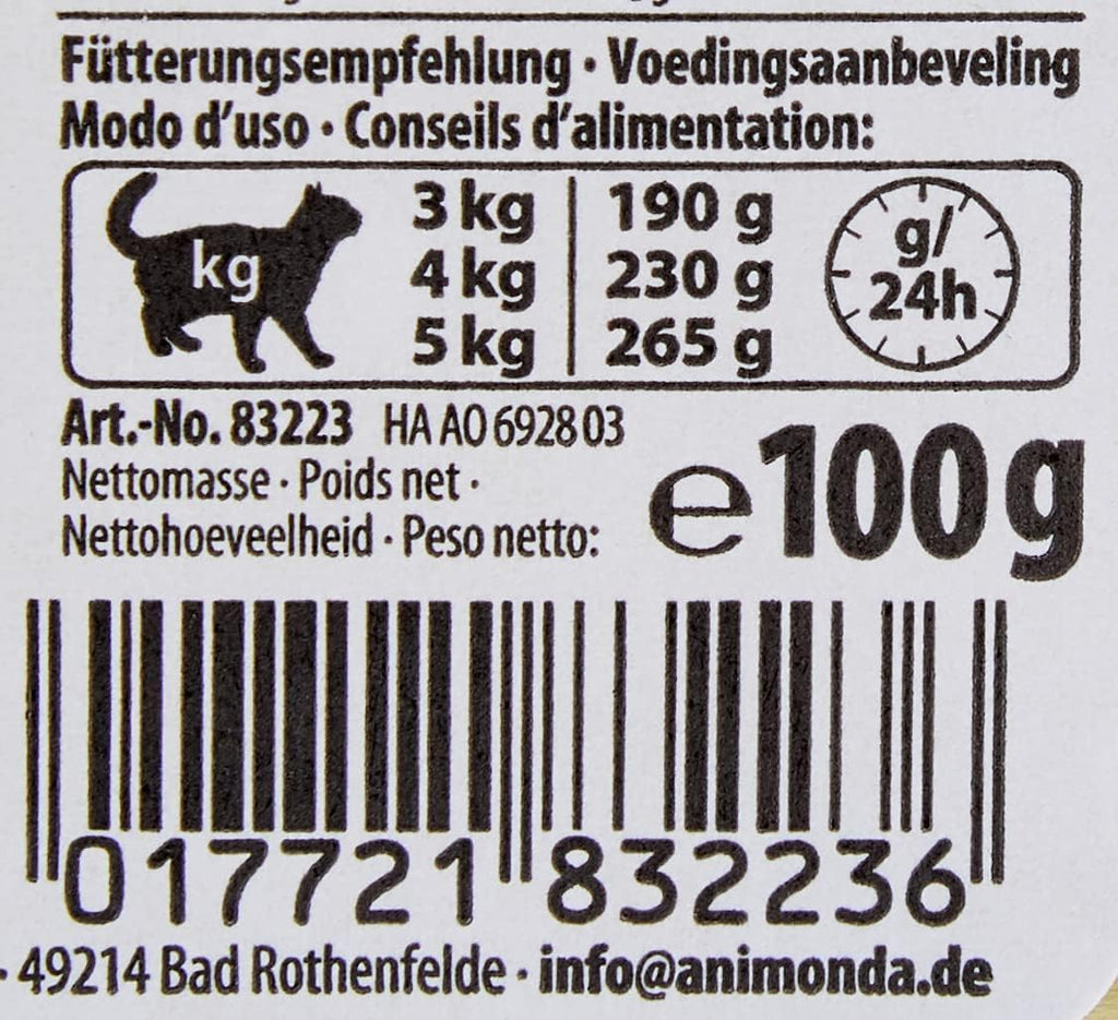 Animonda Vom Feinsten Senior Gefluegel Katzenfutter nass 32x100g, verschiedene So