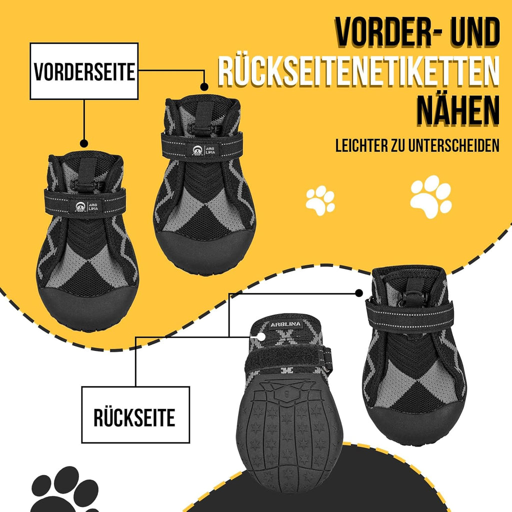 Arblina Hundeschuhe wasserdicht mit Klettverschluss Gr.5 Pfotenschutz